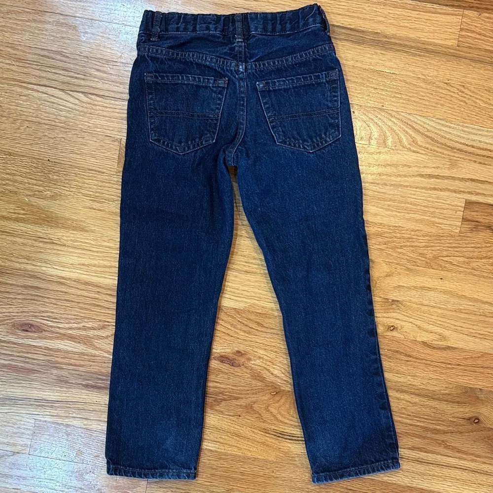 The Children's Place Size 7 Dark Blue Straight-Leg Jeans